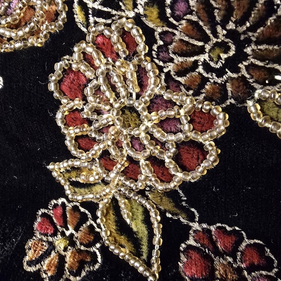 Papell Boutique Floral Embroidered Blazer - Black and Gold - Picture 14 of 14